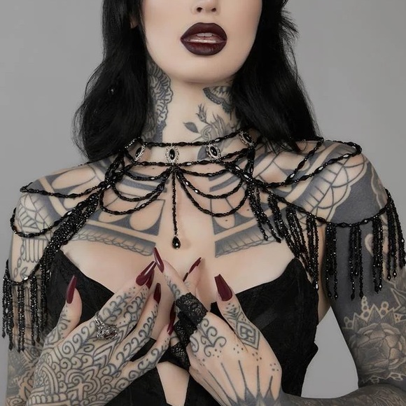 Unholy Beware Of Mirrors Rhinestone Harness - Picture 1 of 2
